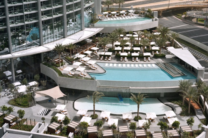 Outdoor terrace lounge in Dubai 